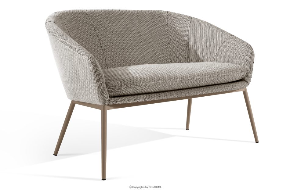 SOLIS Gartensofa aus wasserabweisendem Stoff braun/weiß/beige braun/weiß/beige - Foto 2
