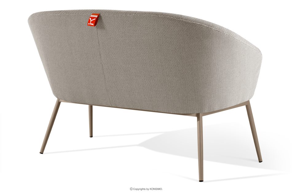 SOLIS Gartensofa aus wasserabweisendem Stoff braun/weiß/beige braun/weiß/beige - Foto 3