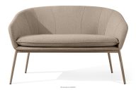 Gartensofa aus wasserabweisendem Stoff hellbraun/beige