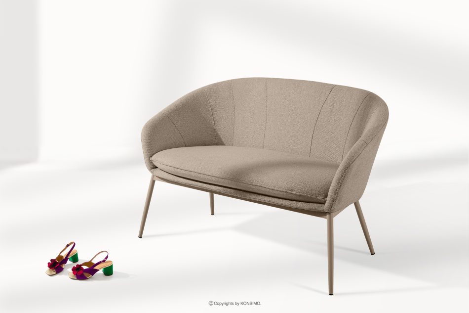 SOLIS Gartensofa aus wasserabweisendem Stoff hellbraun/beige hellbraun/beige - Foto 1
