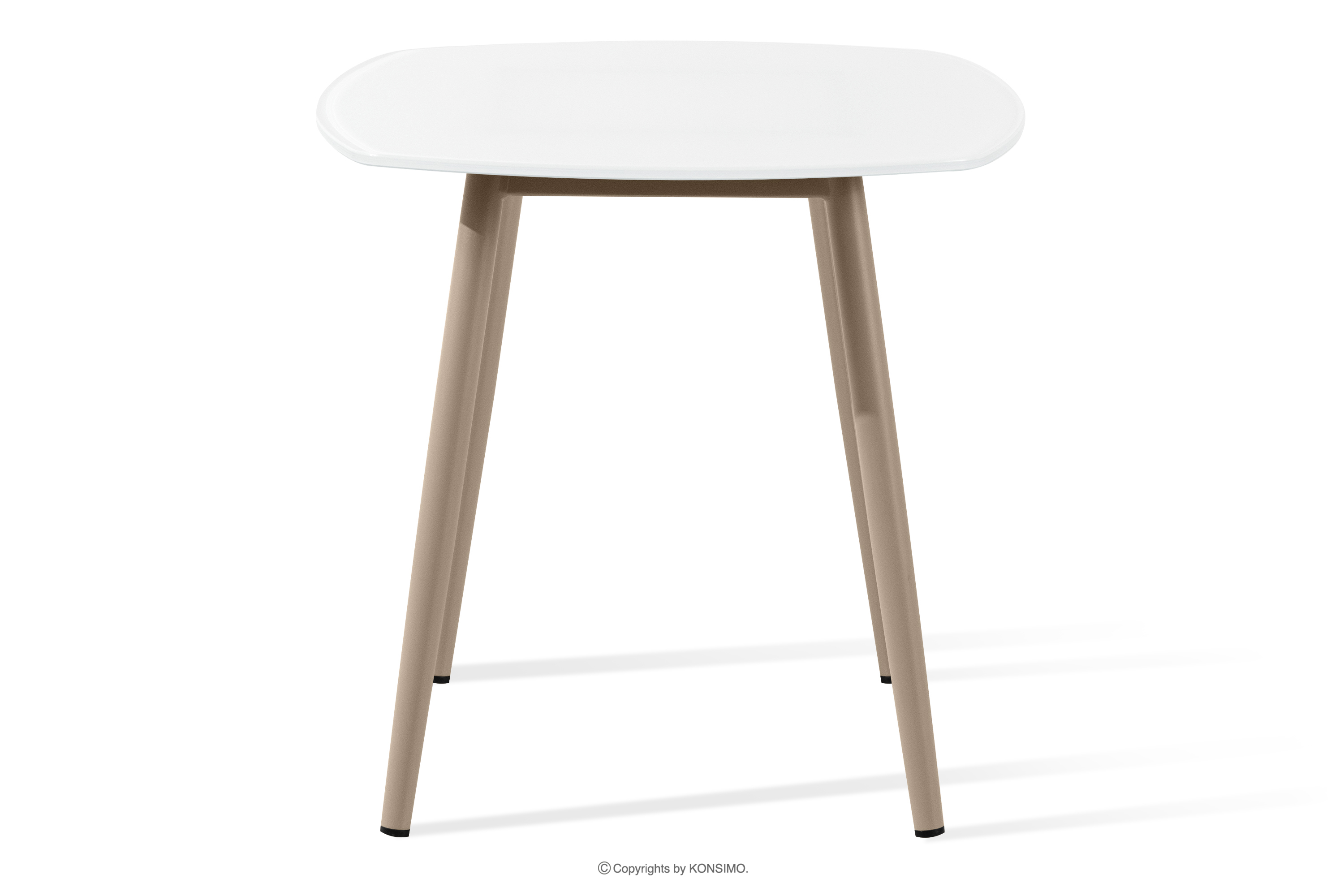 Kleiner Gartentisch weiß/beige SOLIS