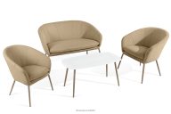 Gartenmöbel aus wasserabweisendem Stoff warmbeige/beige