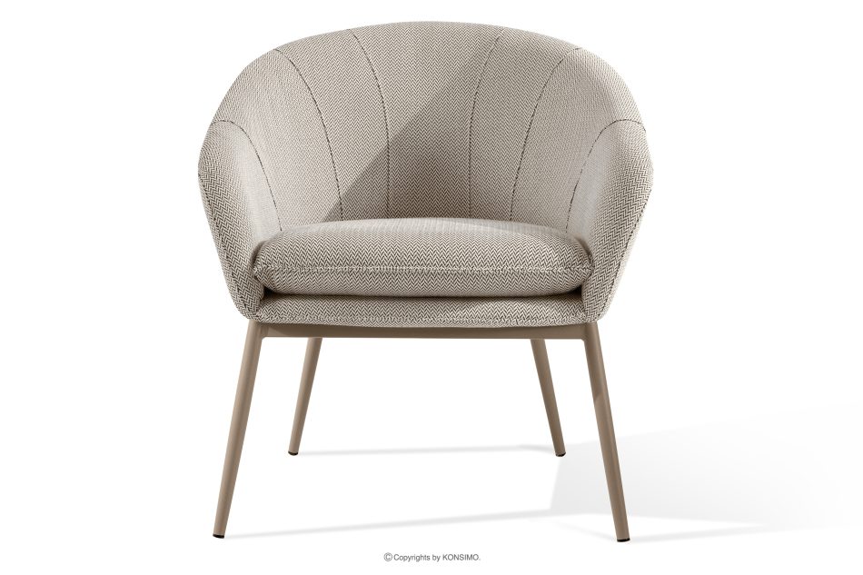 SOLIS Gartenmöbel-Set aus wasserabweisendem Stoff braun/weiß/beige braun/weiß/beige - Foto 5