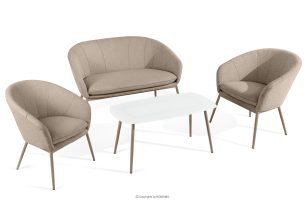 SOLIS, https://konsimo.de/kollektion/solis/ Gartenmöbel aus wasserabweisendem Stoff hellbraun/beige hellbraun/beige - Foto