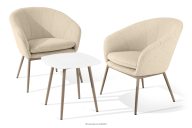 Gartenstühle mit Tisch cremefarben/beige