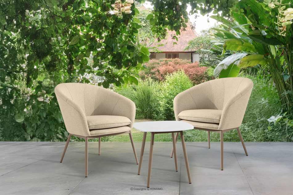 SOLIS Gartenstühle mit Tisch cremefarben/beige cremefarben/beige - Foto 1