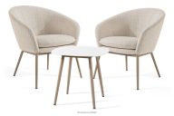 Gartenstühle mit Tisch weiß/beige