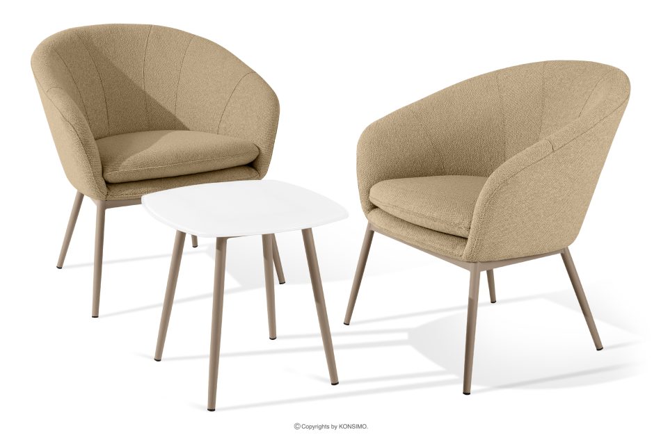 SOLIS Gartenstühle mit Tisch warmbeige/beige warmbeige/beige - Foto 0