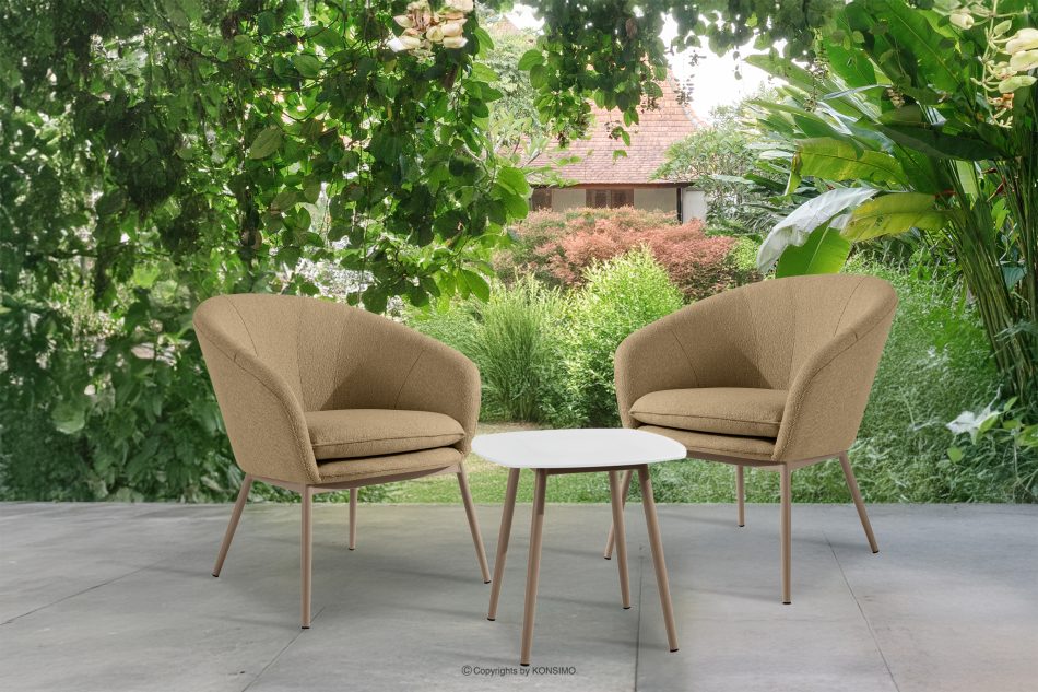 SOLIS Gartenstühle mit Tisch warmbeige/beige warmbeige/beige - Foto 1