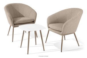 SOLIS, https://konsimo.de/kollektion/solis/ Gartenstühle mit Tisch hellbraun/beige hellbraun/beige - Foto