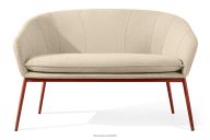 Gartensofa aus wasserabweisendem Stoff in Creme/Rot
