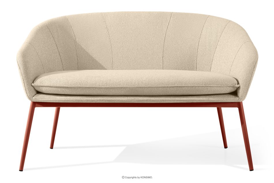 SOLIS Gartensofa aus wasserabweisendem Stoff in Creme/Rot cremefarben/rot - Foto 0