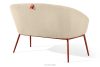 SOLIS Gartensofa aus wasserabweisendem Stoff in Creme/Rot cremefarben/rot - Foto 4