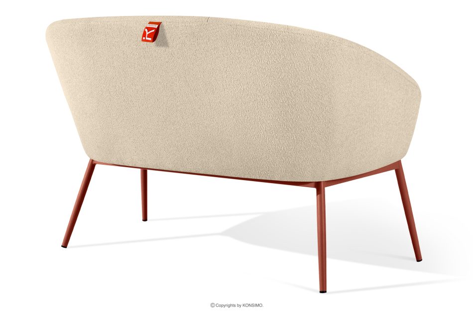 SOLIS Gartensofa aus wasserabweisendem Stoff in Creme/Rot cremefarben/rot - Foto 3