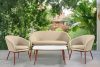 SOLIS Gartensofa aus wasserabweisendem Stoff in Creme/Rot cremefarben/rot - Foto 9