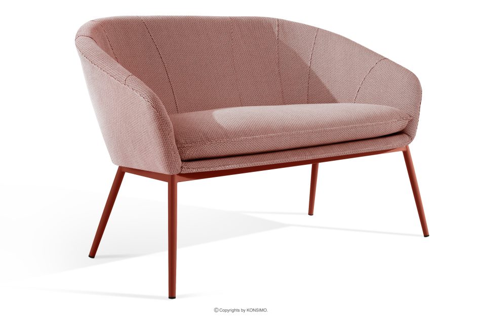 SOLIS Gartensofa aus wasserabweisendem Stoff in Bordeauxrot/Weiß/Rot burgunderrot/weiß/rot - Foto 2