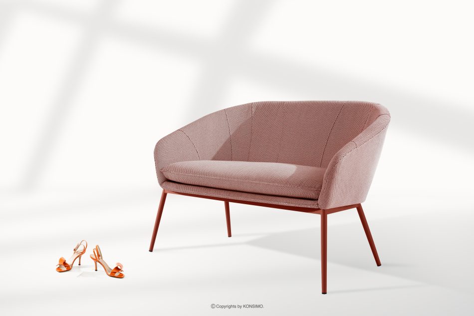 SOLIS Gartensofa aus wasserabweisendem Stoff in Bordeauxrot/Weiß/Rot burgunderrot/weiß/rot - Foto 1