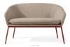 SOLIS Gartensofa aus wasserabweisendem Stoff hellbraun/rot hellbraun/rot - Foto 1