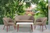 SOLIS Gartensofa aus wasserabweisendem Stoff hellbraun/rot hellbraun/rot - Foto 9