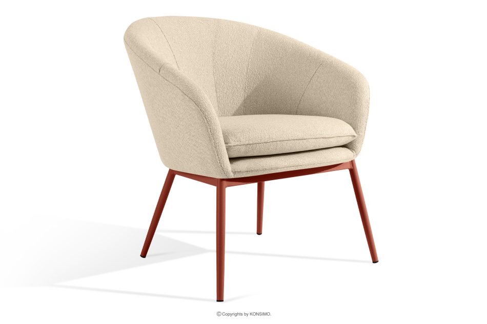 SOLIS Gartenmöbel aus wasserabweisendem Stoff cremefarben/rot cremefarben/rot - Foto 3