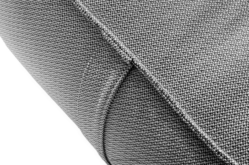 LOVIA Bequemer Sitzhocker für den Garten aus gewebtem Outdoor-Stoff, schwarz/weiß schwarz/weiß - Foto 4