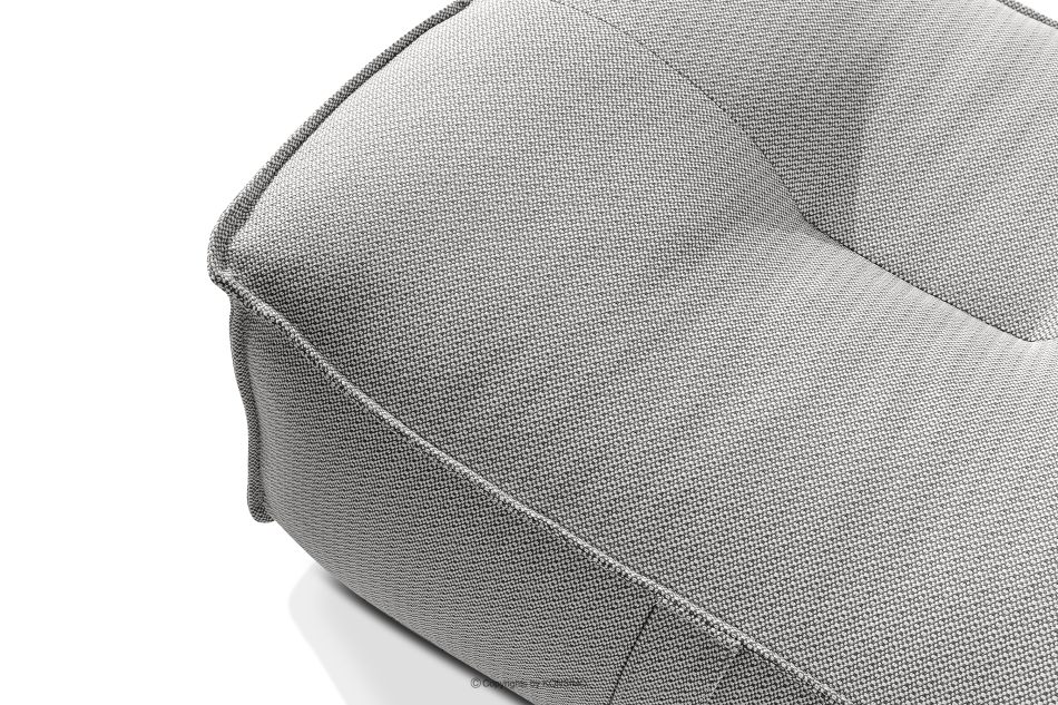 LOVIA Weicher Sitzhocker für den Garten aus gewebtem Outdoor-Stoff, dunkelgrau/weiß dunkelgrau/weiß - Foto 3