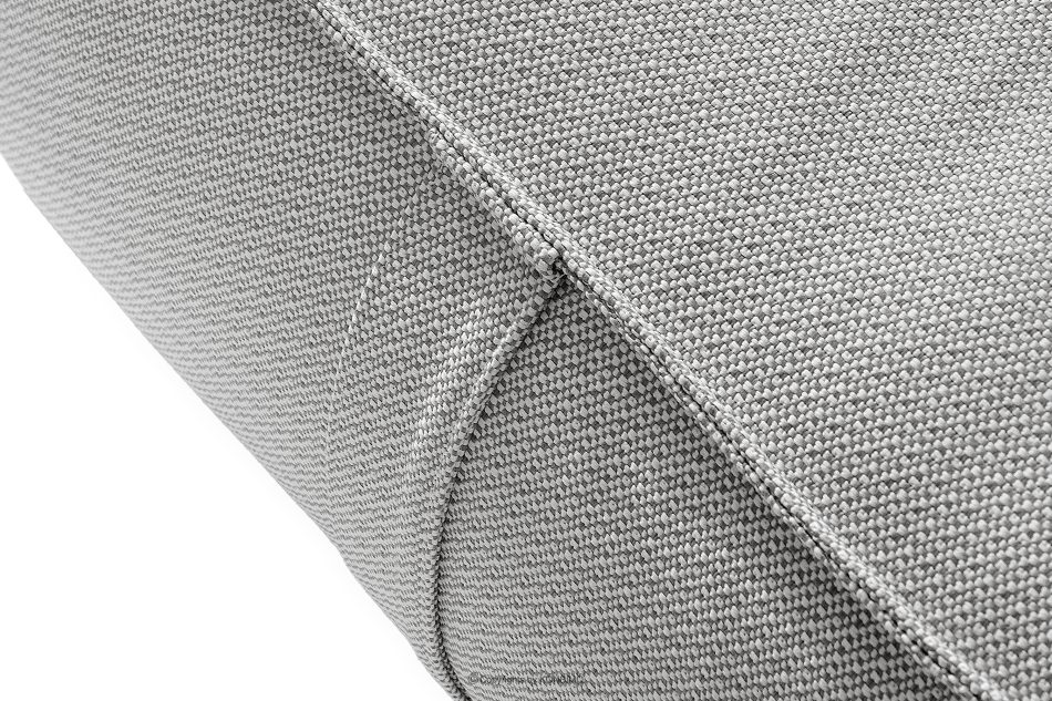 LOVIA Weicher Sitzhocker für den Garten aus gewebtem Outdoor-Stoff, dunkelgrau/weiß dunkelgrau/weiß - Foto 4