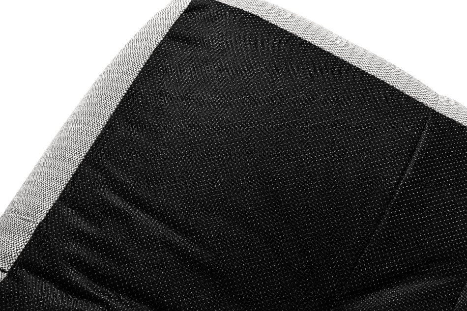 LOVIA Weicher Sitzhocker für den Garten aus gewebtem Outdoor-Stoff, dunkelgrau/weiß dunkelgrau/weiß - Foto 6