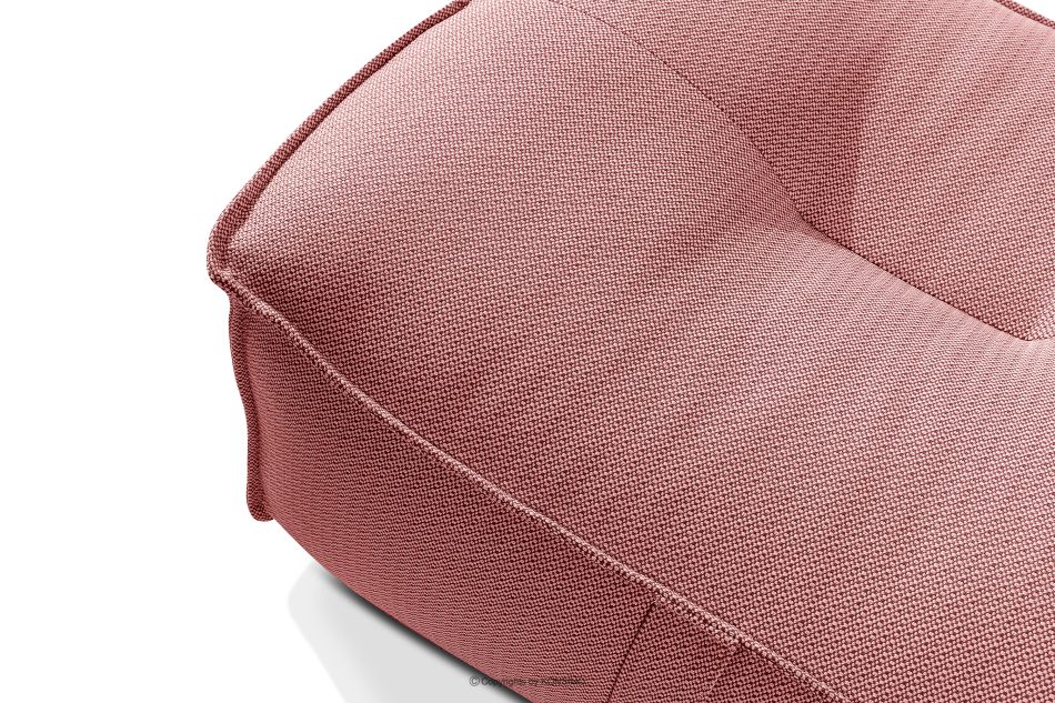 LOVIA Bequemer Sitzhocker für den Garten aus gewebtem Outdoor-Stoff, rot/weiß rot/weiß - Foto 3