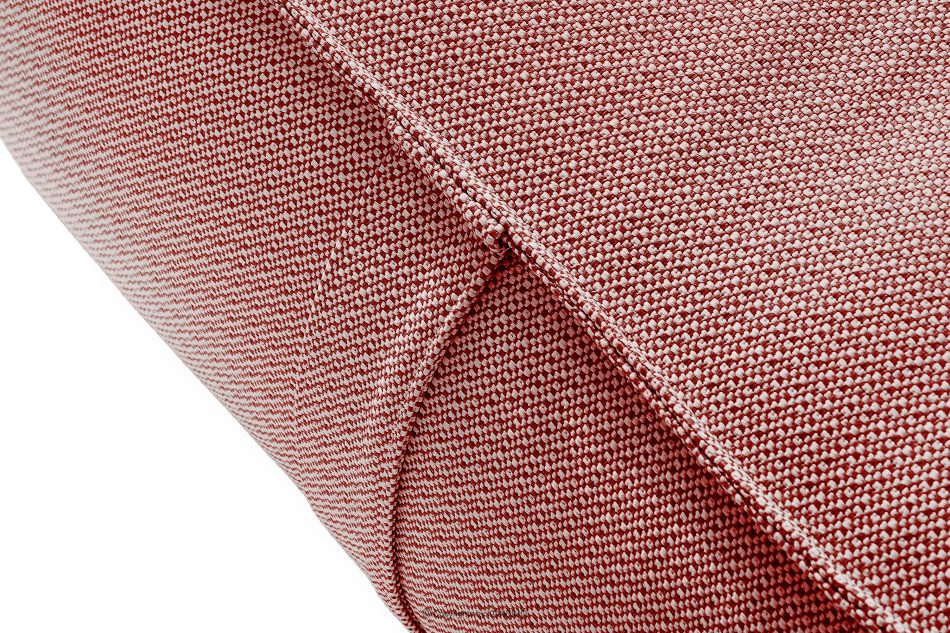 LOVIA Bequemer Sitzhocker für den Garten aus gewebtem Outdoor-Stoff, rot/weiß rot/weiß - Foto 4