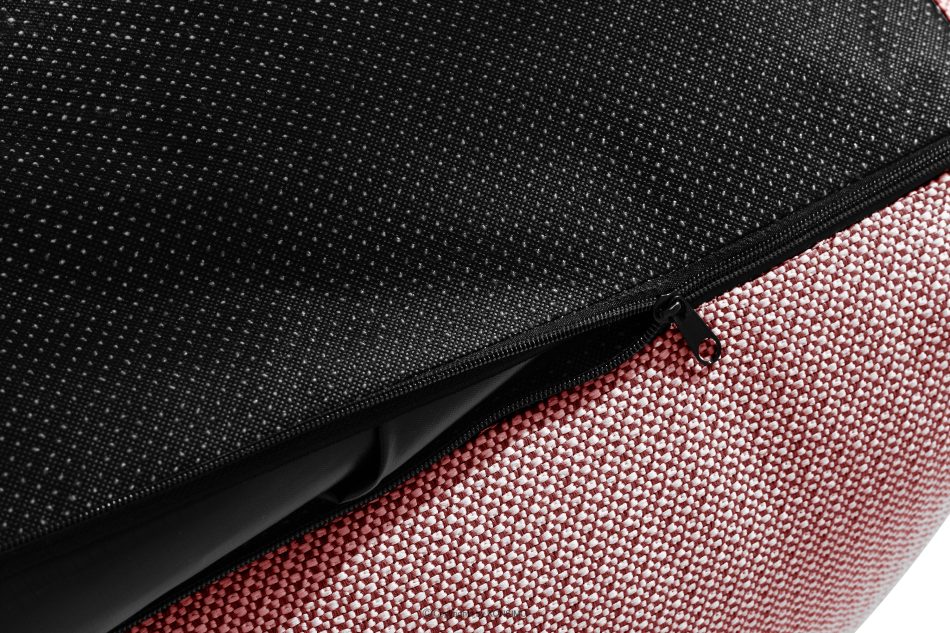 LOVIA Bequemer Sitzhocker für den Garten aus gewebtem Outdoor-Stoff, rot/weiß rot/weiß - Foto 7