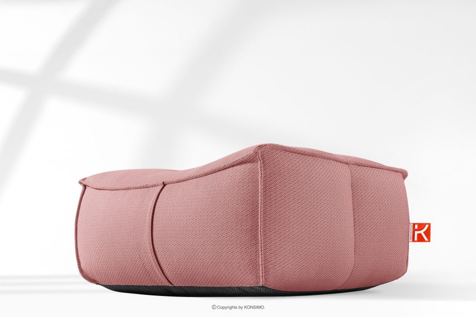 LOVIA Bequemer Sitzhocker für den Garten aus gewebtem Outdoor-Stoff, rot/weiß rot/weiß - Foto 11