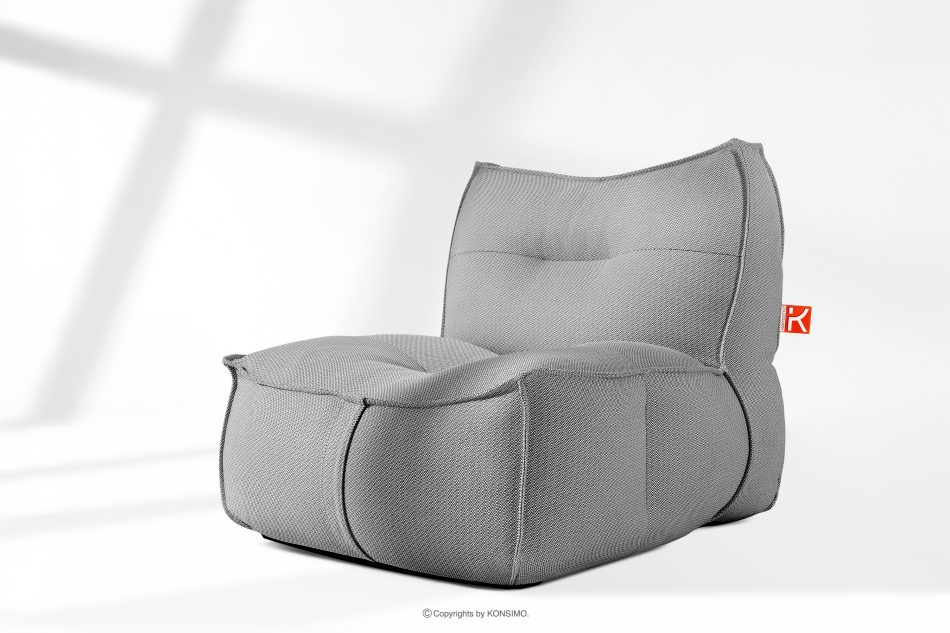 LOVIA Bequemer Gartensessel aus Outdoor-Gewebestoff schwarz/weiß schwarz/weiß - Foto 1