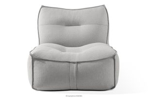 LOVIA, https://konsimo.de/kollektion/lovia/ Weicher Gartensessel aus Outdoor-Gewebestoff dunkelgrau/weiß dunkelgrau/weiß - Foto