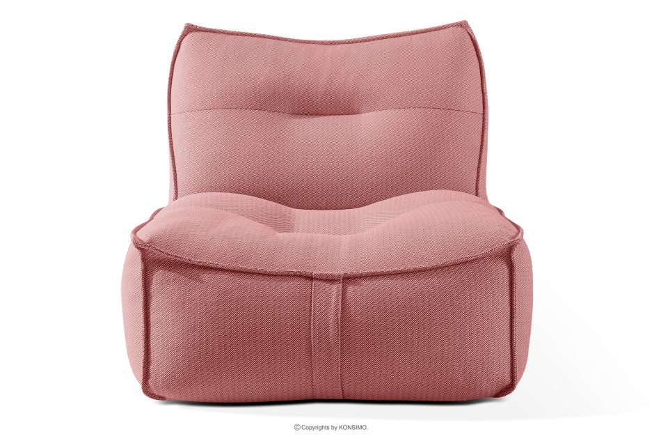 LOVIA Bequemer Gartensessel aus Outdoor-Gewebestoff rot/weiß rot/weiß - Foto 0