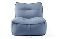 Bequemer Gartensessel aus Outdoor-Gewebestoff dunkelblau/weiß