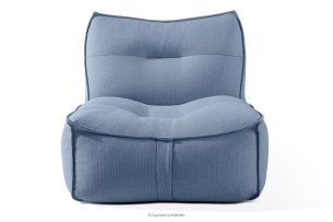 LOVIA, https://konsimo.de/kollektion/lovia/ Bequemer Gartensessel aus Outdoor-Gewebestoff dunkelblau/weiß marineblau/weiß - Foto