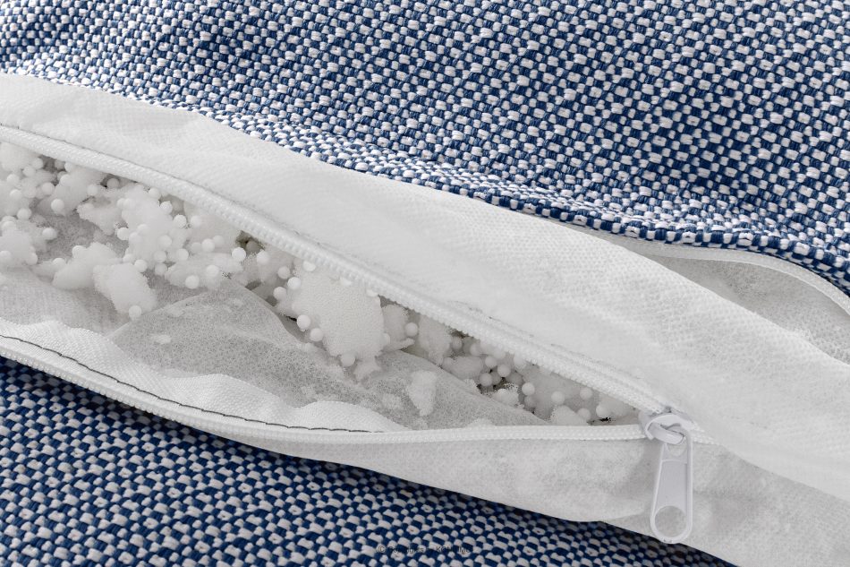 LOVIA Bequemer Gartensessel aus Outdoor-Gewebestoff dunkelblau/weiß marineblau/weiß - Foto 12