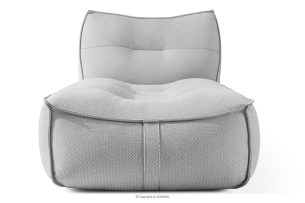 LOVIA, https://konsimo.de/kollektion/lovia/ Weiche Gartenliege aus Outdoor-Gewebestoff dunkelgrau/weiß dunkelgrau/weiß - Foto