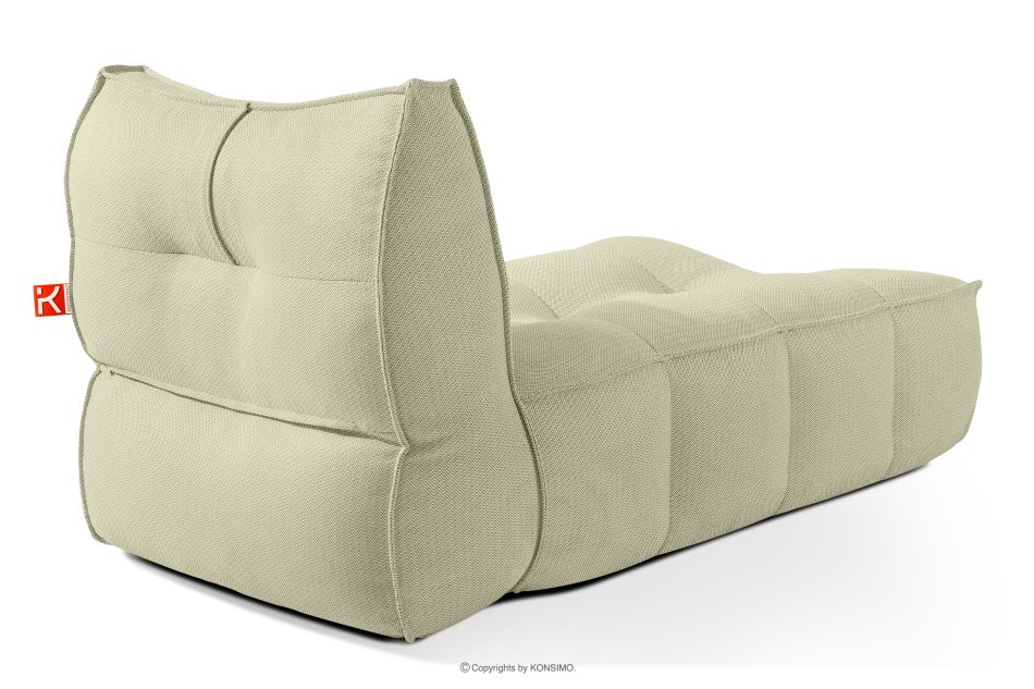 LOVIA Weiche Gartenliege aus Outdoor-Gewebestoff hellgrün/weiß hellgrün/weiß - Foto 4