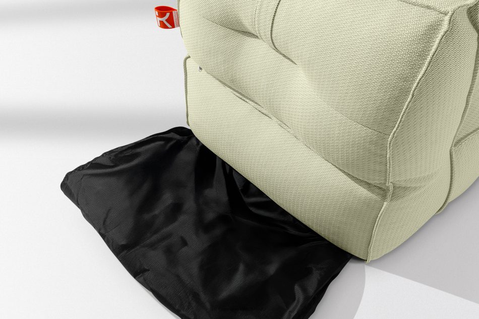 LOVIA Weiche Gartenliege aus Outdoor-Gewebestoff hellgrün/weiß hellgrün/weiß - Foto 10