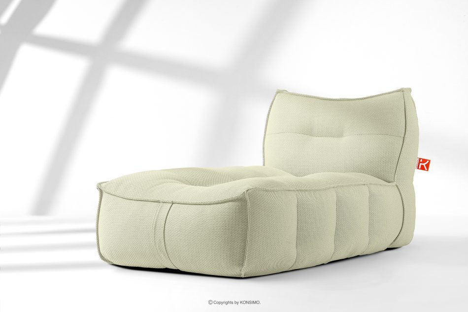 LOVIA Weiche Gartenliege aus Outdoor-Gewebestoff hellgrün/weiß hellgrün/weiß - Foto 1