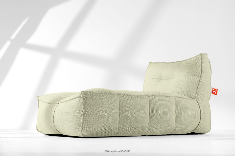 LOVIA Weiche Gartenliege aus Outdoor-Gewebestoff hellgrün/weiß hellgrün/weiß - Foto 17