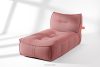 LOVIA Bequeme Gartenliege aus Outdoor-Gewebestoff rot/weiß rot/weiß - Foto 16