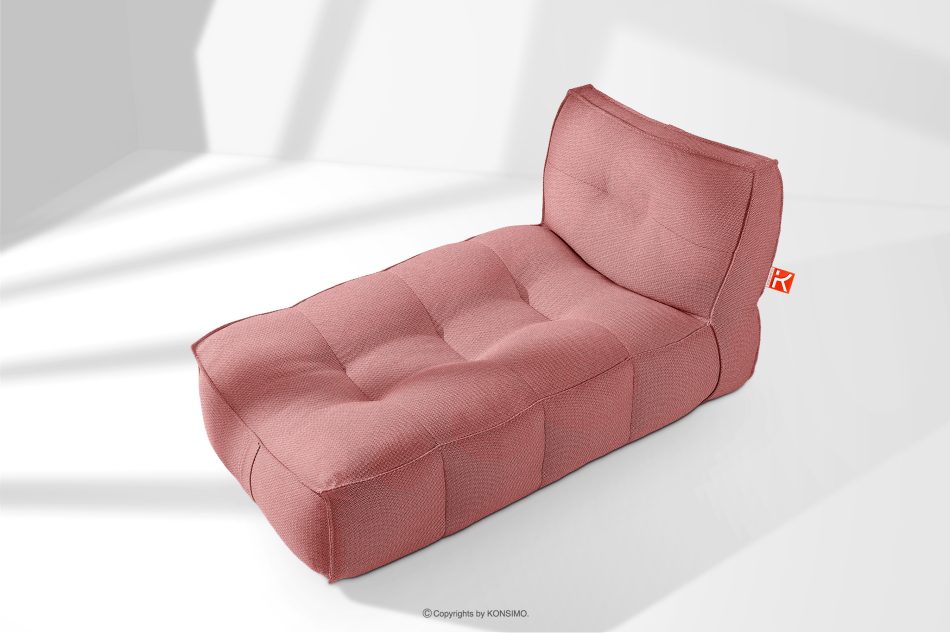 LOVIA Bequeme Gartenliege aus Outdoor-Gewebestoff rot/weiß rot/weiß - Foto 16