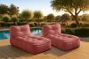 LOVIA Bequeme Gartenliege aus Outdoor-Gewebestoff rot/weiß rot/weiß - Foto 20