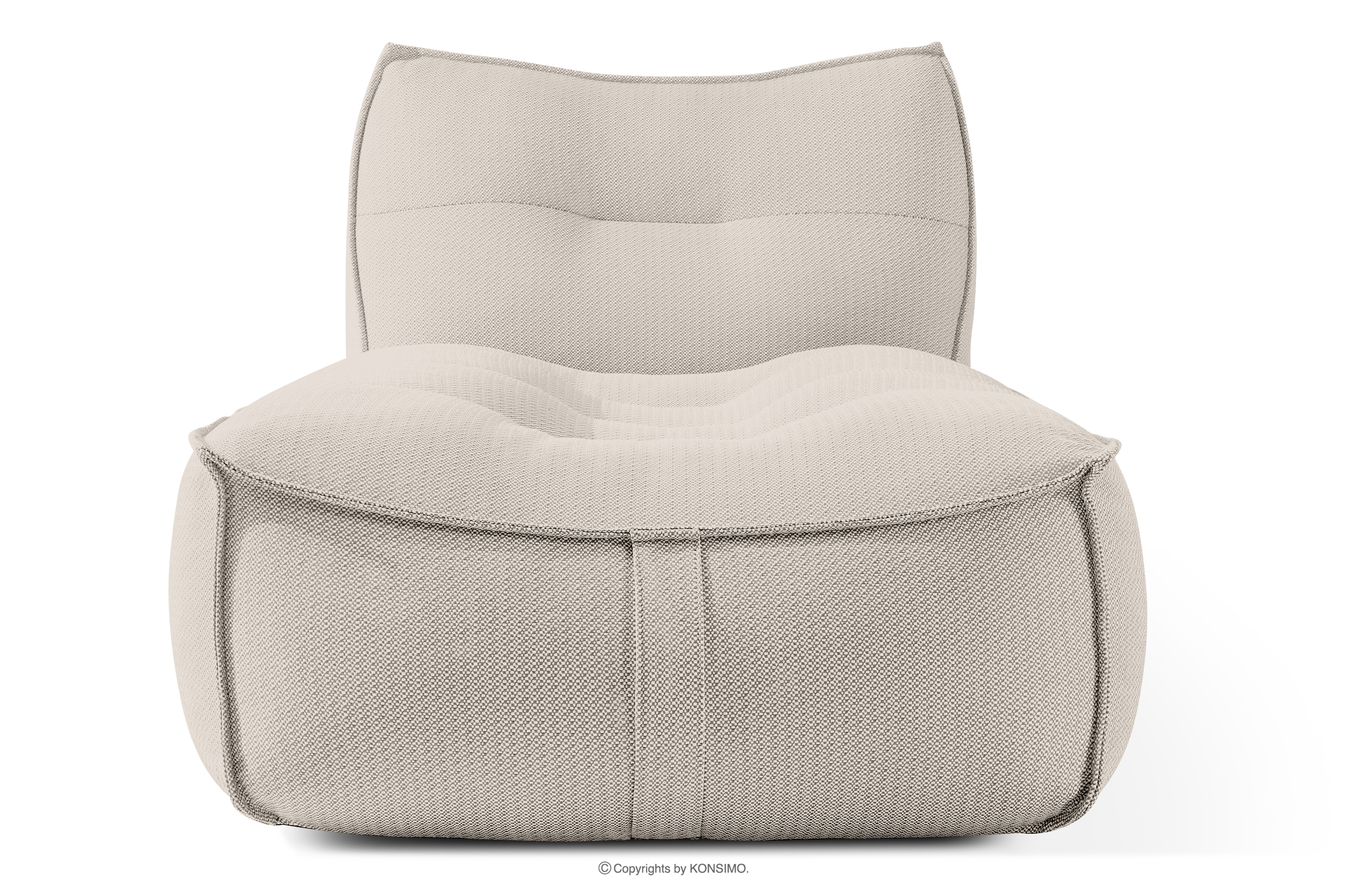 Weiche Gartenliege aus Outdoor-Gewebestoff dunkelbeige/weiß