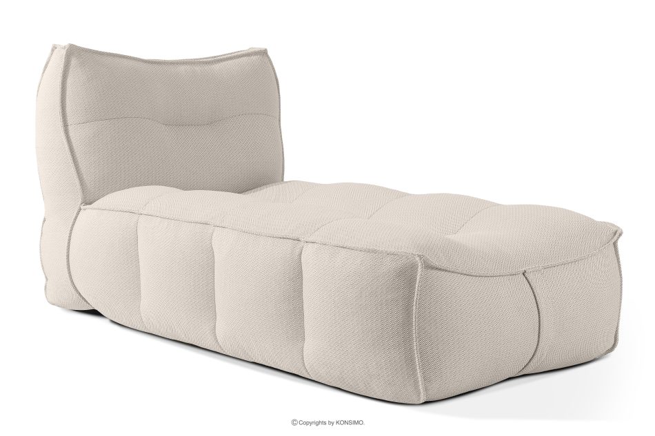 LOVIA Weiche Gartenliege aus Outdoor-Gewebestoff dunkelbeige/weiß dunkelbeige/weiß - Foto 2