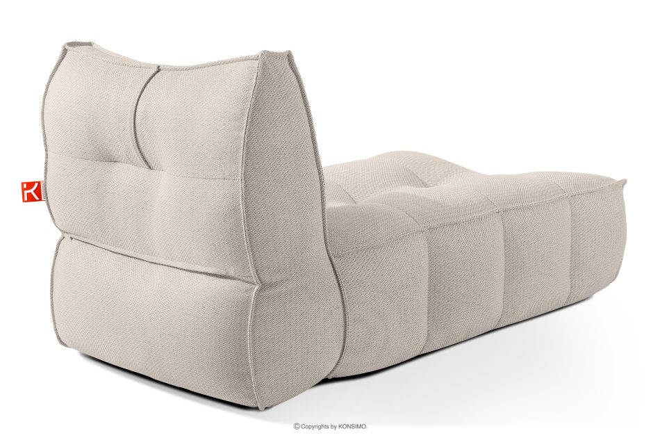 LOVIA Weiche Gartenliege aus Outdoor-Gewebestoff dunkelbeige/weiß dunkelbeige/weiß - Foto 4