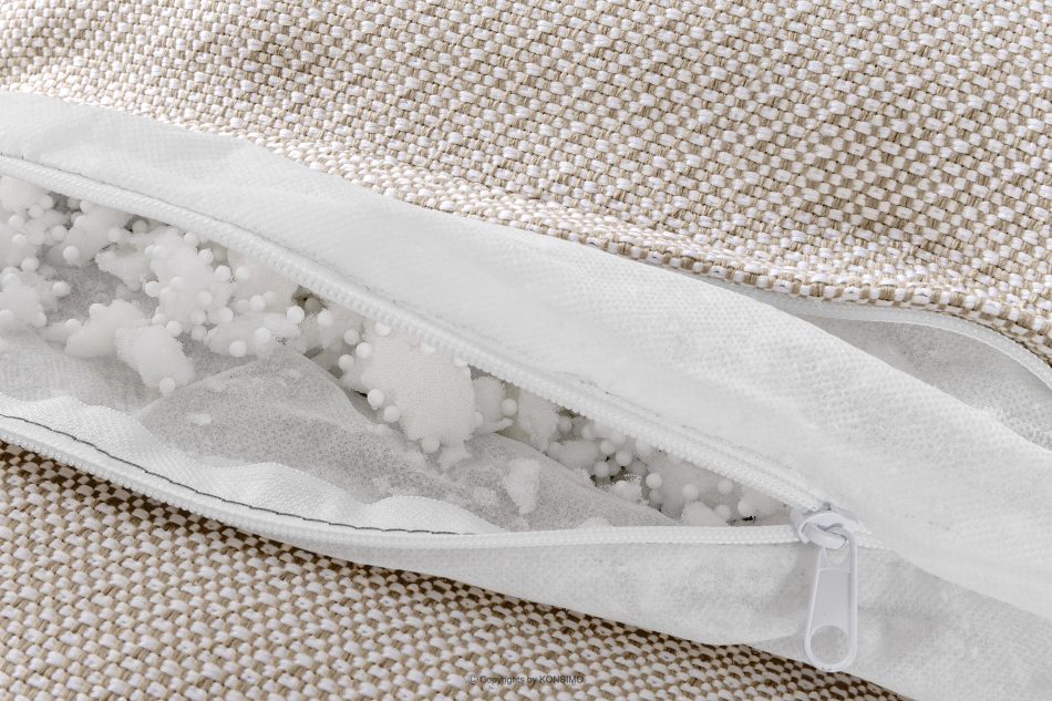 LOVIA Weiche Gartenliege aus Outdoor-Gewebestoff dunkelbeige/weiß dunkelbeige/weiß - Foto 12